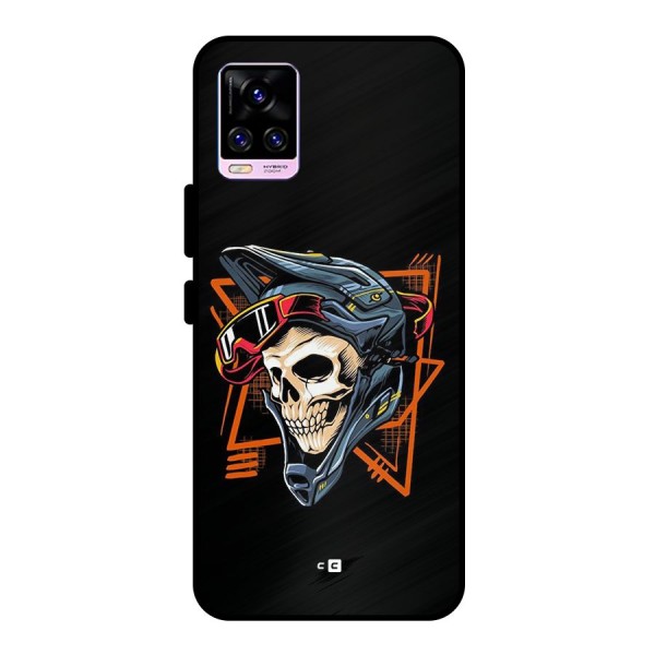 Skull Helmet Metal Back Case for Vivo V20 Pro