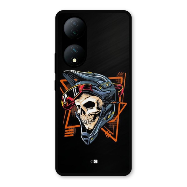 Skull Helmet Metal Back Case for Vivo Y100