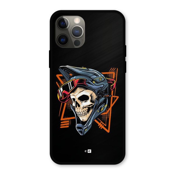 Skull Helmet Metal Back Case for iPhone 12 Pro