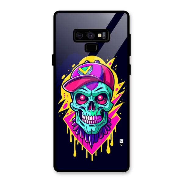 Skull In Cap Glass Back Case for Galaxy Note 9