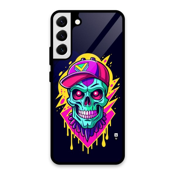 Skull In Cap Glass Back Case for Galaxy S22 Plus 5G