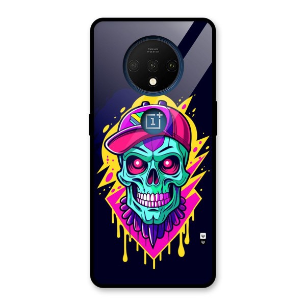 Skull In Cap Glass Back Case for OnePlus 7T