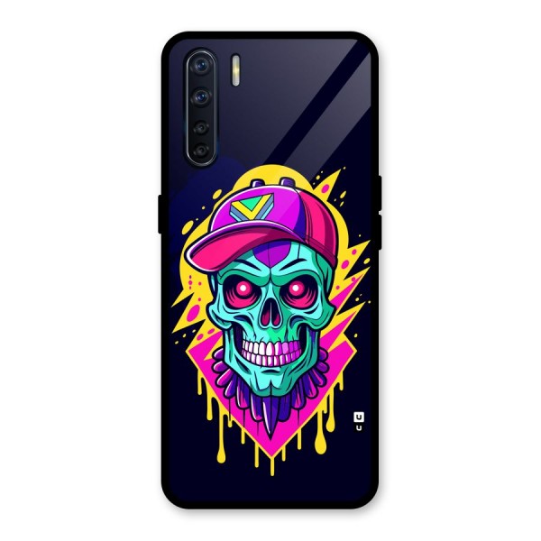 Skull In Cap Glass Back Case for Oppo F15