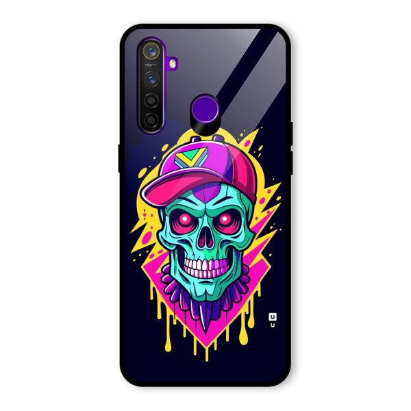 Skull In Cap Glass Back Case for Realme 5 Pro