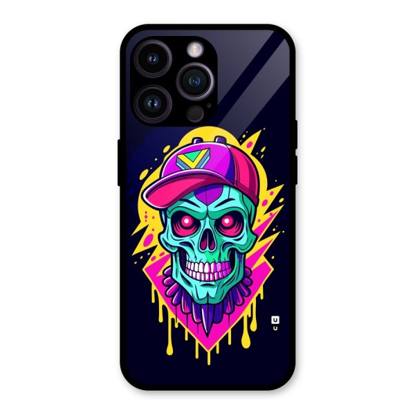 Skull In Cap Glass Back Case for iPhone 14 Pro Max