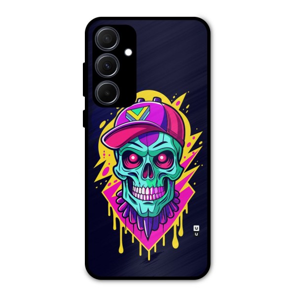 Skull In Cap Metal Back Case for Galaxy A35