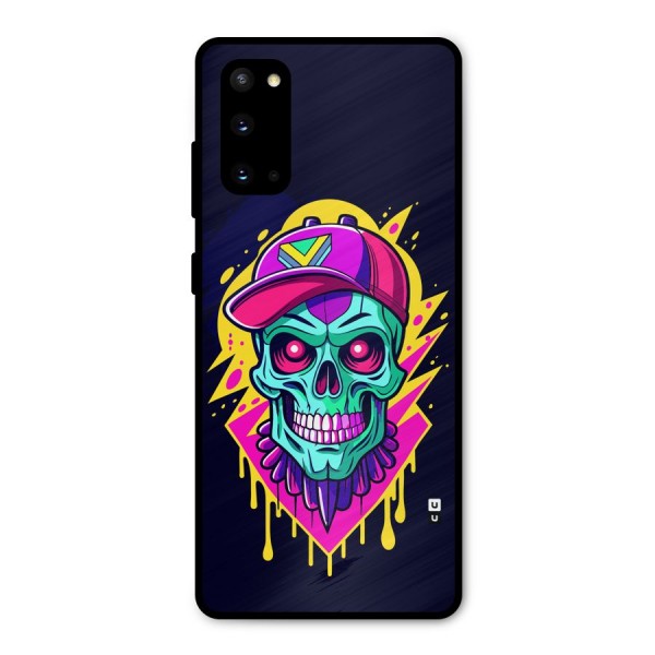 Skull In Cap Metal Back Case for Galaxy S20