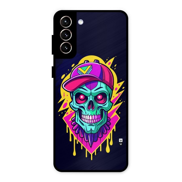 Skull In Cap Metal Back Case for Galaxy S21 Plus