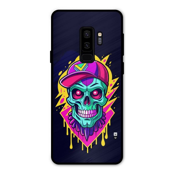 Skull In Cap Metal Back Case for Galaxy S9 Plus
