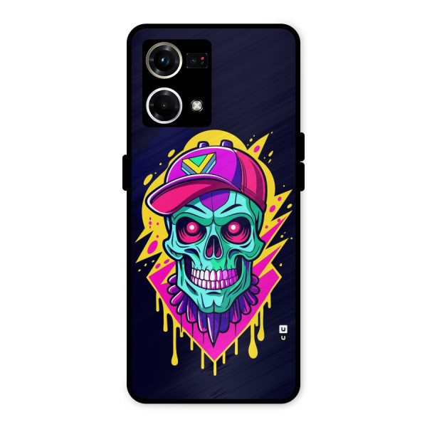 Skull In Cap Metal Back Case for Oppo F21s Pro 4G