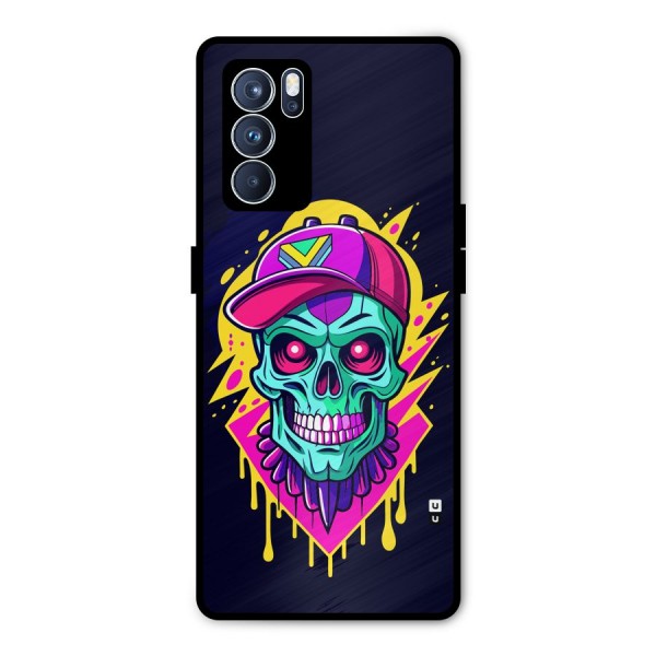 Skull In Cap Metal Back Case for Oppo Reno6 Pro 5G