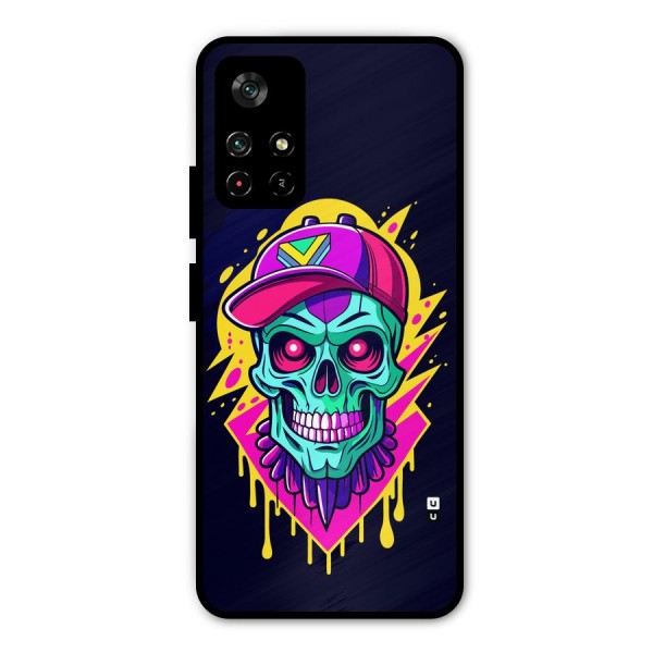Skull In Cap Metal Back Case for Poco M4 Pro 5G