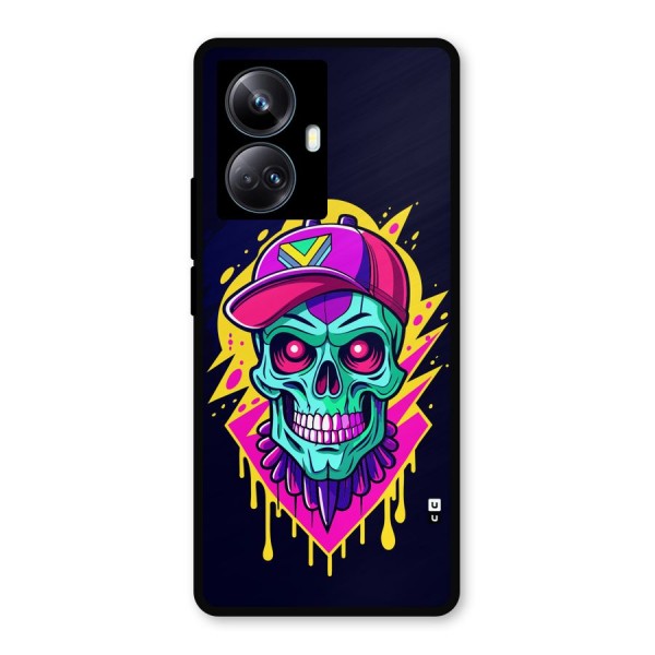 Skull In Cap Metal Back Case for Realme 10 Pro Plus