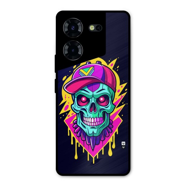 Skull In Cap Metal Back Case for Tecno Pova 5 Pro 5G