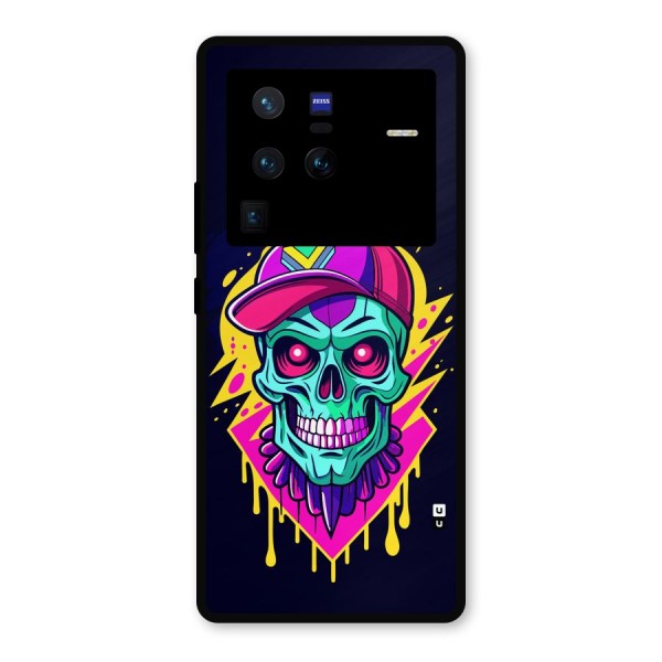 Skull In Cap Metal Back Case for Vivo X80 Pro