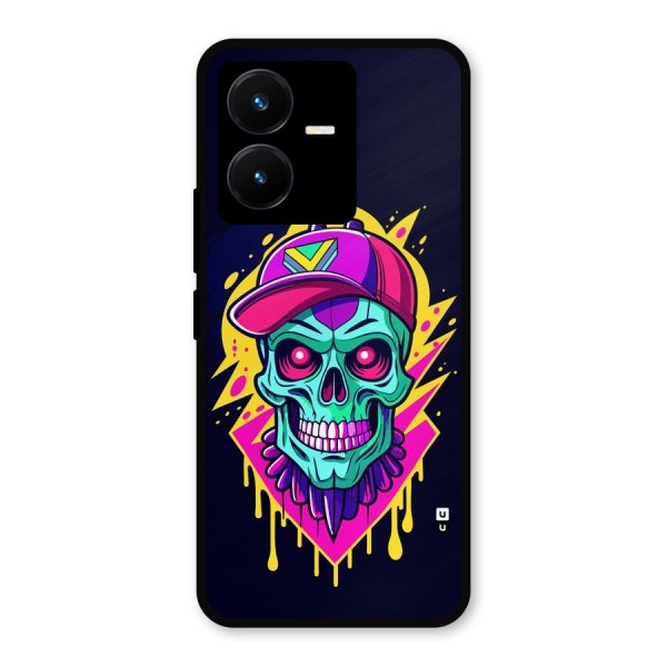 Skull In Cap Metal Back Case for Vivo Y22