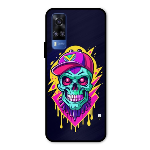Skull In Cap Metal Back Case for Vivo Y51A