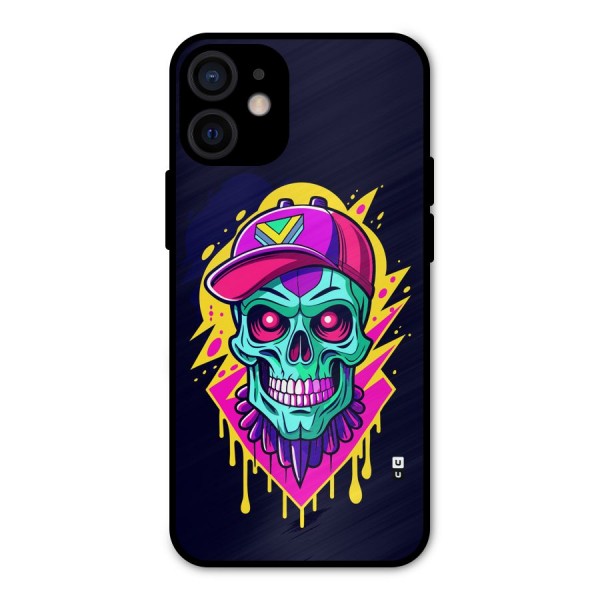 Skull In Cap Metal Back Case for iPhone 12 Mini
