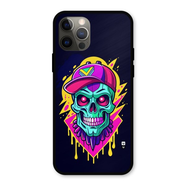 Skull In Cap Metal Back Case for iPhone 12 Pro