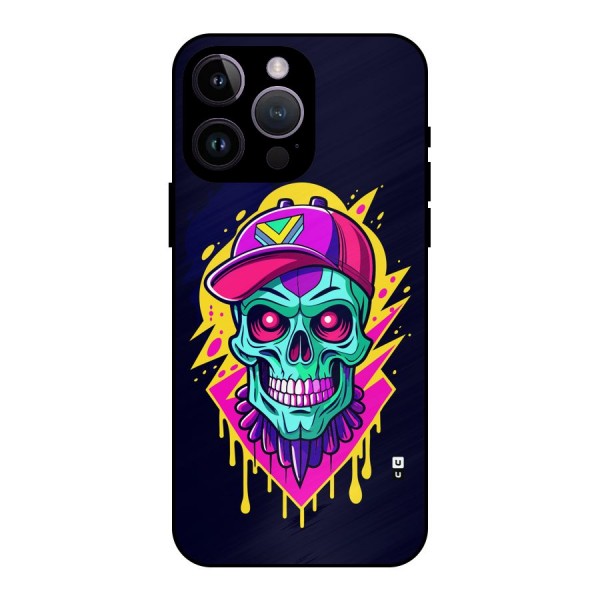 Skull In Cap Metal Back Case for iPhone 14 Pro Max