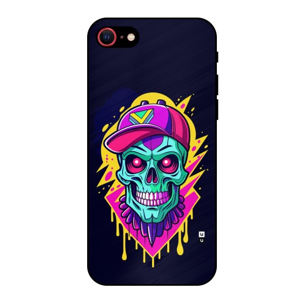 Skull In Cap Metal Back Case for iPhone SE 2022