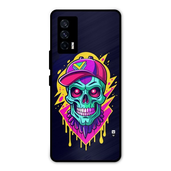 Skull In Cap Metal Back Case for iQOO 7 5G