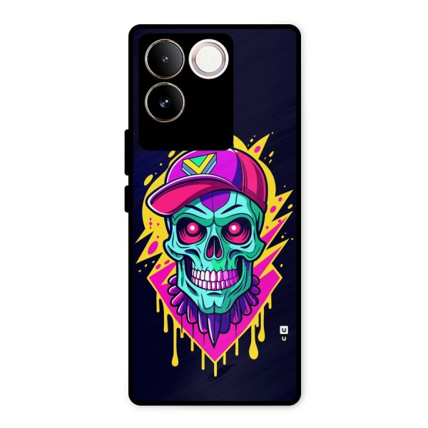 Skull In Cap Metal Back Case for iQOO Z7 Pro
