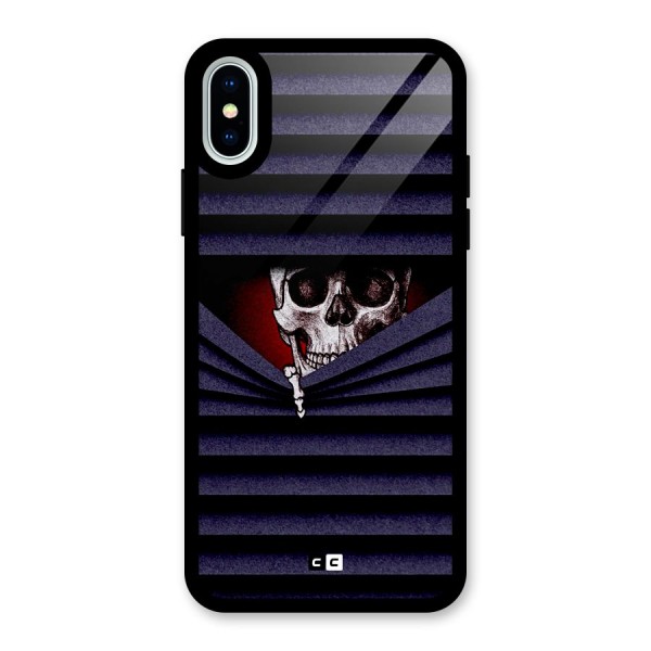 Skull Peak Glass Back Case for iPhone X