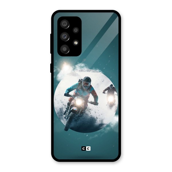 Sky Biker Glass Back Case for Galaxy A32