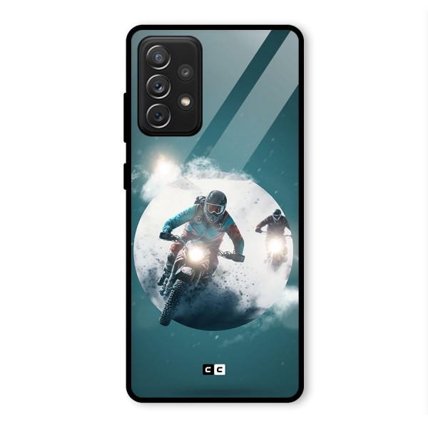 Sky Biker Glass Back Case for Galaxy A72