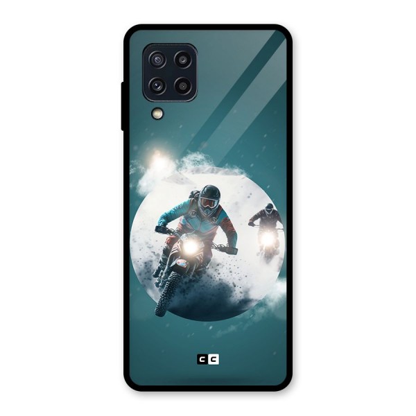 Sky Biker Glass Back Case for Galaxy M32