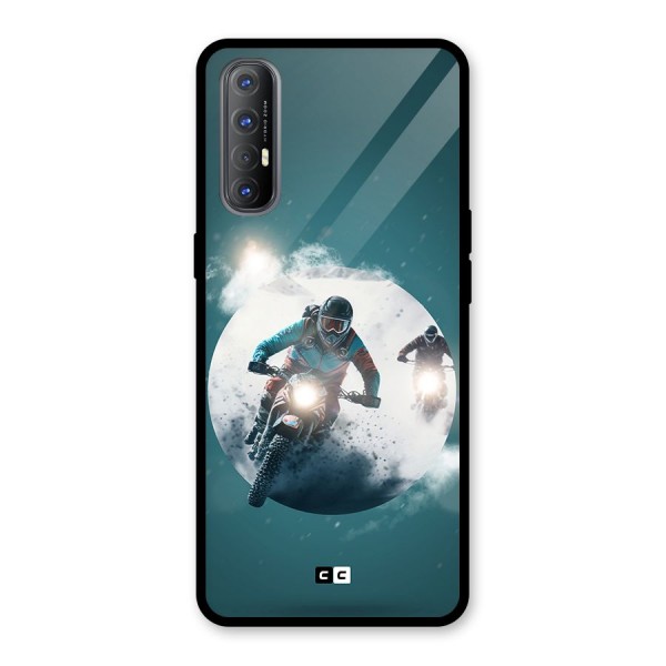 Sky Biker Glass Back Case for Oppo Reno3 Pro