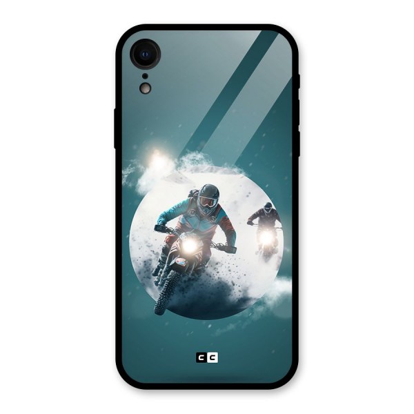 Sky Biker Glass Back Case for iPhone XR
