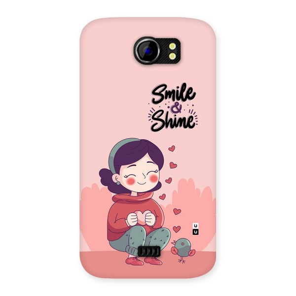Smile And Shine Back Case for Canvas 2 A110