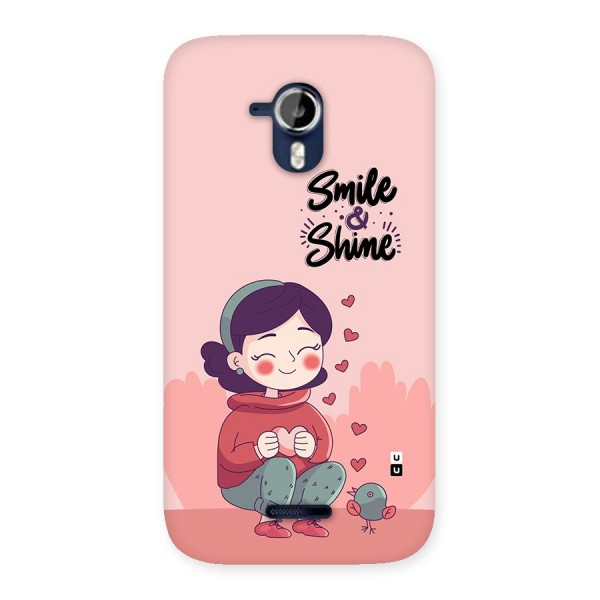 Smile And Shine Back Case for Canvas Magnus A117