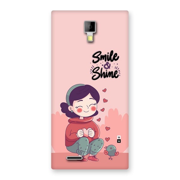 Smile And Shine Back Case for Canvas Xpress A99