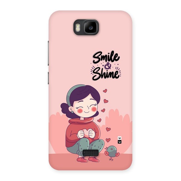 Smile And Shine Back Case for Honor Bee