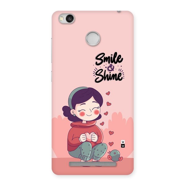 Smile And Shine Back Case for Redmi 3S Prime