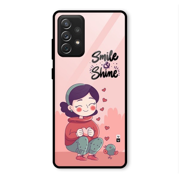 Smile And Shine Glass Back Case for Galaxy A72