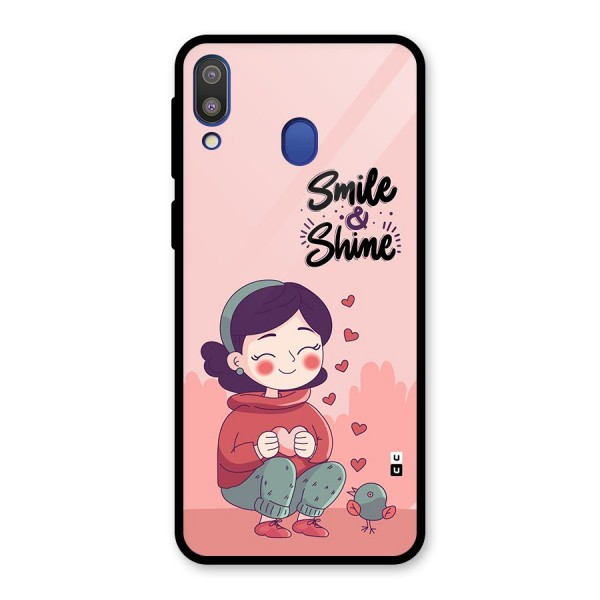 Smile And Shine Glass Back Case for Galaxy M20