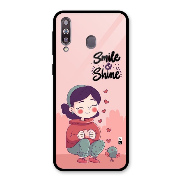 Smile And Shine Glass Back Case for Galaxy M30
