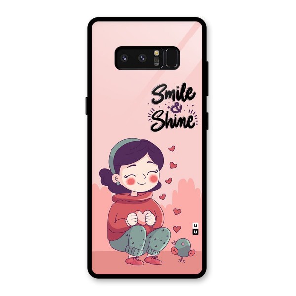 Smile And Shine Glass Back Case for Galaxy Note 8