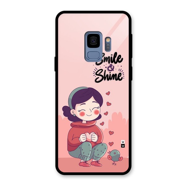 Smile And Shine Glass Back Case for Galaxy S9