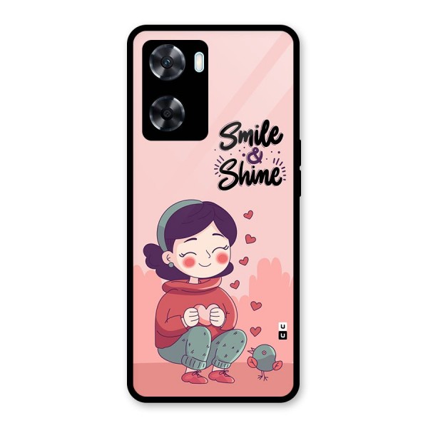 Smile And Shine Glass Back Case for Oppo A77