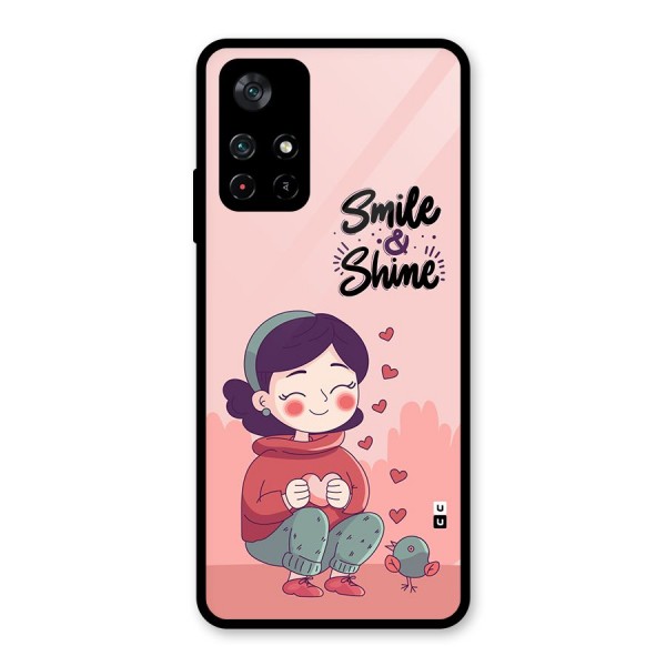 Smile And Shine Glass Back Case for Poco M4 Pro 5G