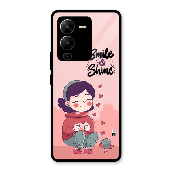 Smile And Shine Glass Back Case for Vivo V25 Pro