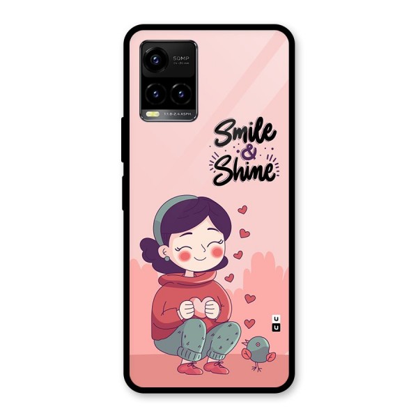 Smile And Shine Glass Back Case for Vivo Y33s