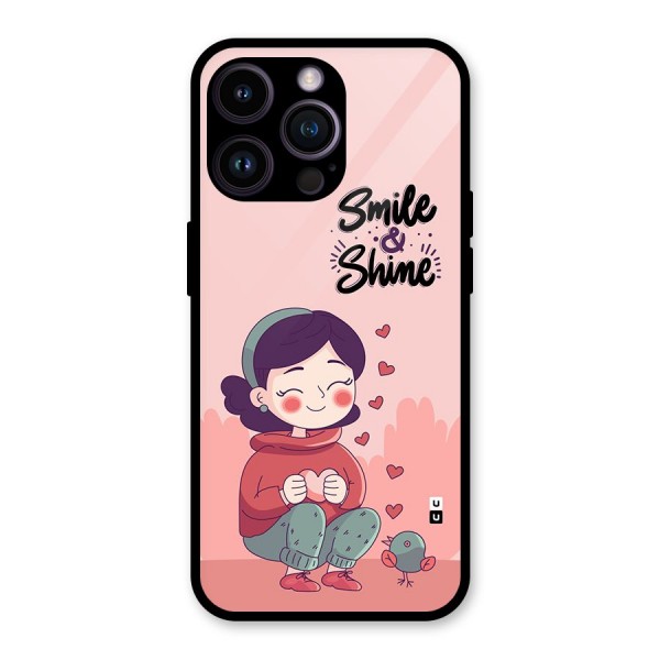 Smile And Shine Glass Back Case for iPhone 14 Pro Max