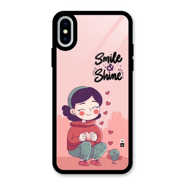 Smile And Shine Glass Back Case for iPhone X