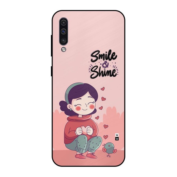 Smile And Shine Metal Back Case for Galaxy A30s